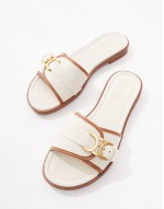 Dallaedar flat sandals in white natural
