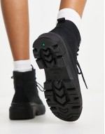greyfield black canvas boots
